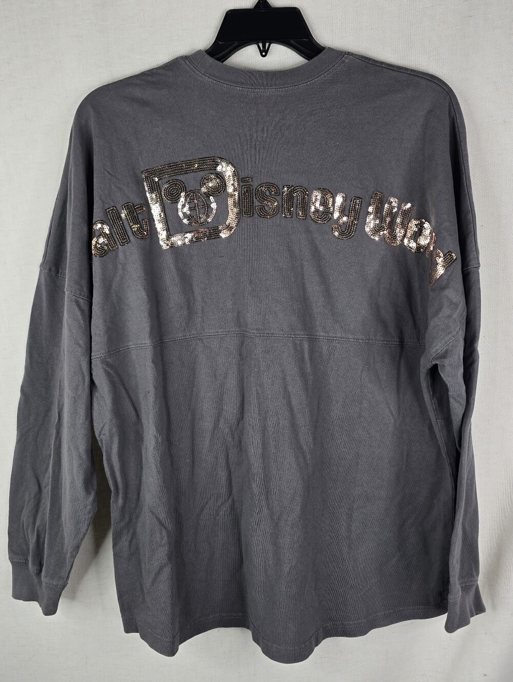 Walt Disney World XL Briar Rose Gold Sequin Spirit Jersey Gray WDW Sparkly